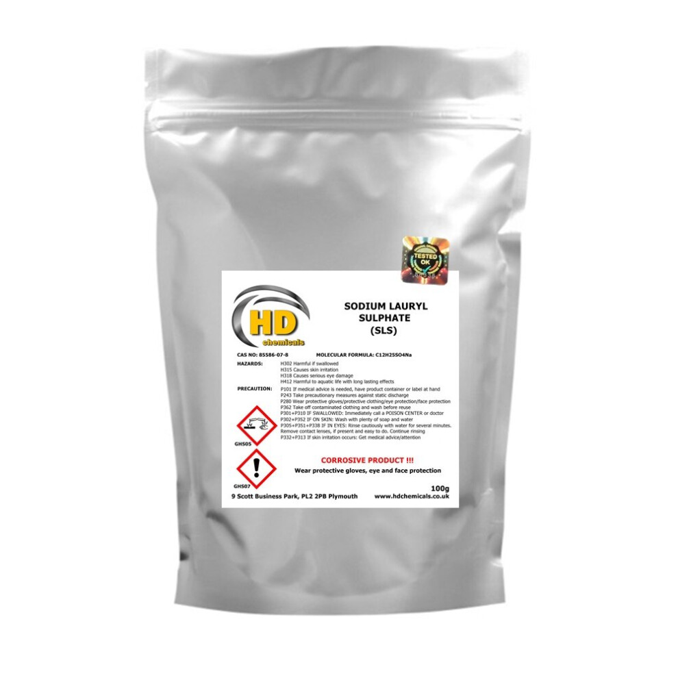 Hd Chemicals Ltd (100G) Sodium Lauryl Sulphate Sls Diy Shampoo Hair Care