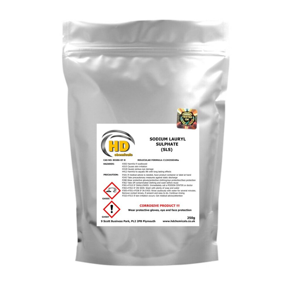 Hd Chemicals Ltd (250G) Sodium Lauryl Sulphate Sls Diy Shampoo Hair Care