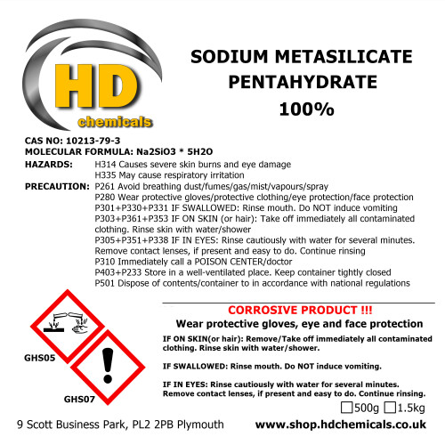 (500g) Sodium Metasilicate Pentahydrate 100% Cleaner 1