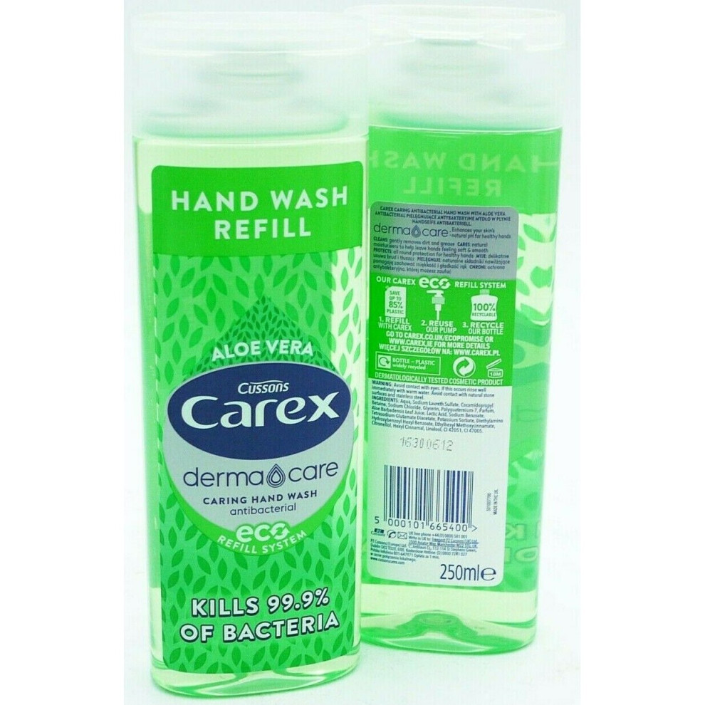 X24 CAREX ALOE VERA ANTI-BAC HAND WASH LIQUID SOAP 250ML