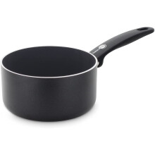 GreenPan Saucepan, Non Stick, Toxin Free Ceramic Sauce Pot - Induction & Oven Safe Cookware - 16 cm/1.6 Litre, Black