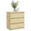 VidaXL vidaXL 2x Solid Pinewood Bedside Cabinets Nightstand Drawer Storage Cabinet 4