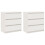VidaXL vidaXL 2x Solid Pinewood Bedside Cabinets White Bed Drawer Storage Cabinet 2