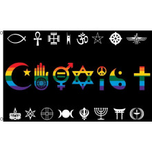 AZ FLAG Coexist Rainbow Flag 3' x 5' - Rainbow flags 90 x 150 cm - Banner 3x5 ft
