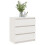 VidaXL vidaXL 2x Solid Pinewood Bedside Cabinets White Bed Drawer Storage Cabinet 4