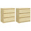 VidaXL vidaXL 2x Solid Pinewood Bedside Cabinets Nightstand Drawer Storage Cabinet 2