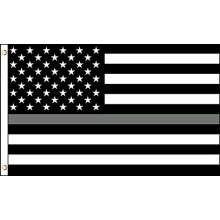 AZ FLAG USA Thin Gray Line Flag 3' x 5' - United States flags 90 x 150 cm - Banner 3x5 ft