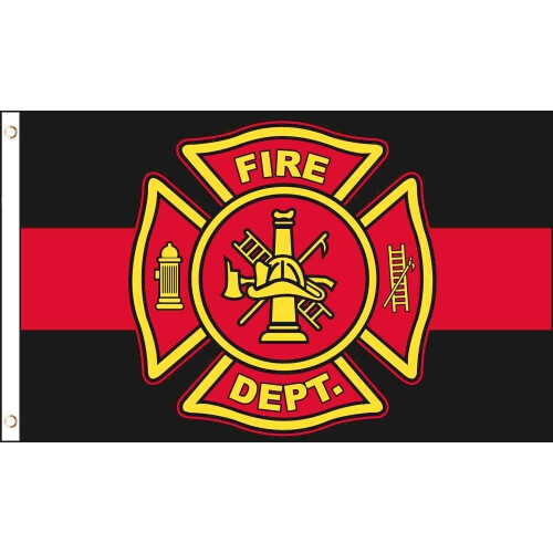 AZ FLAG US Fire Department Flag 3' x 5' - American firemen flags 90 x ...