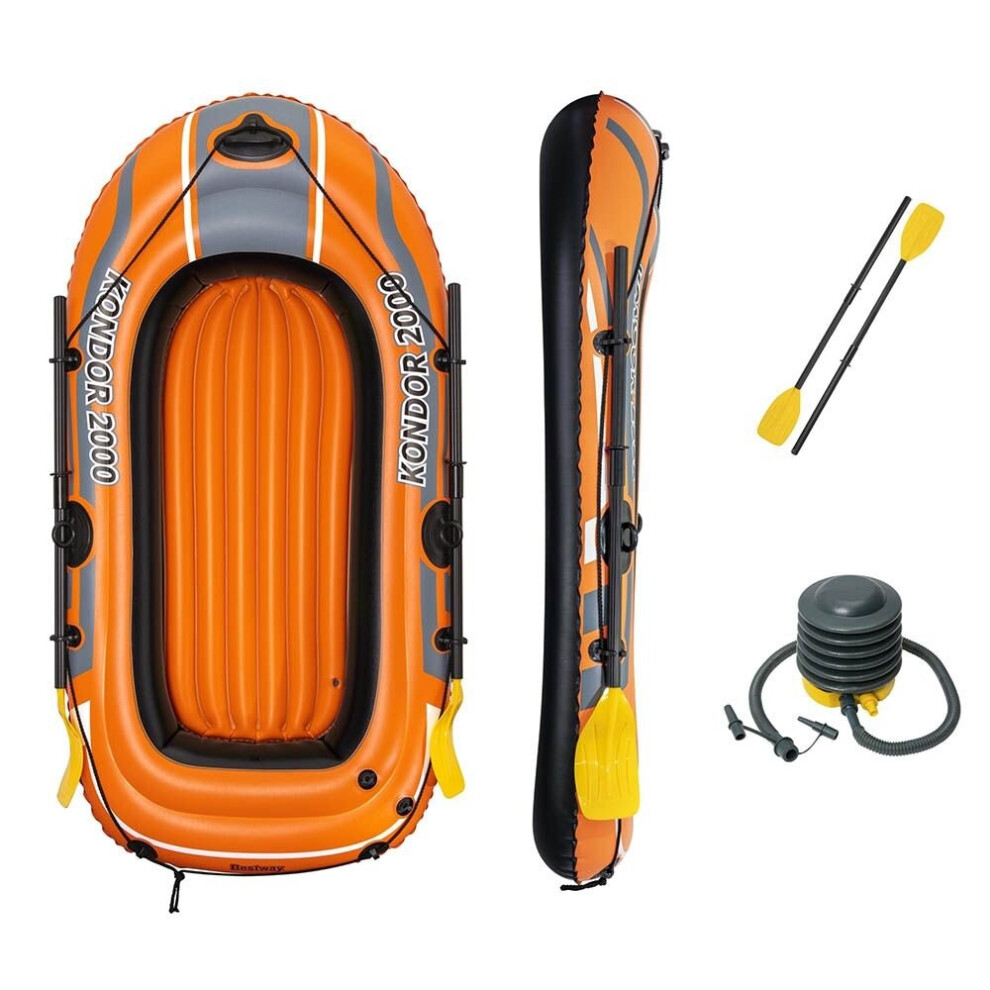 Bestway Inflatable Boat Kondor 2000 Set 1.88m x 98cm - Orange