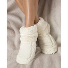 WarmiesFully Heatable Wellness Boots Scented with French Lavender - Cream