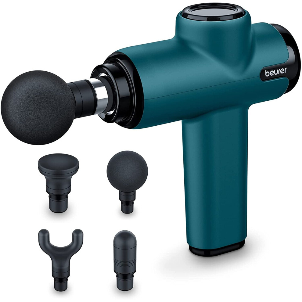 Beurer Mg99 Massage Gun Compact, Deep Tissue Massager With 4 Attachments, Delivers A Powerful Trigger Point Massage To Relieve...