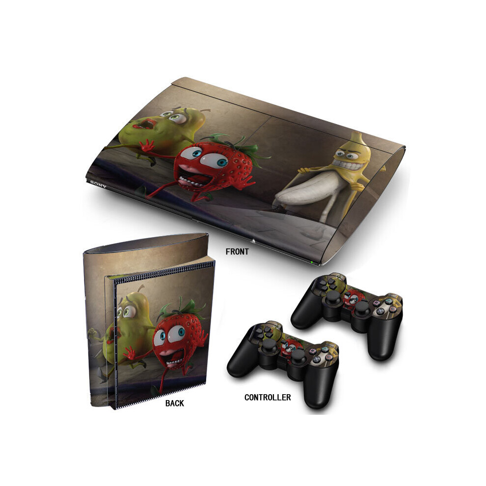 (Banana) Ps3 Super Slim Pvc Skin For Console + Controllers 5060322872612