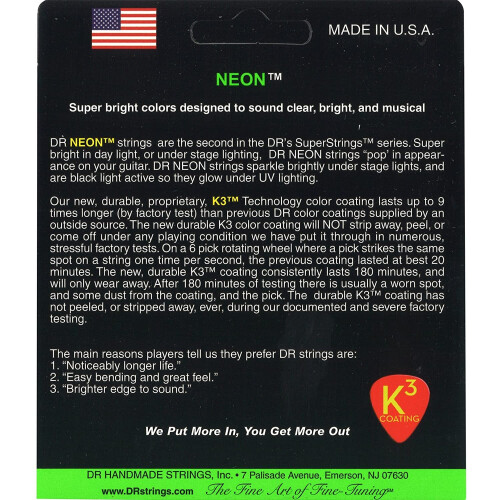 DR Strings Hi-Def Neon Green Electric Lite 2