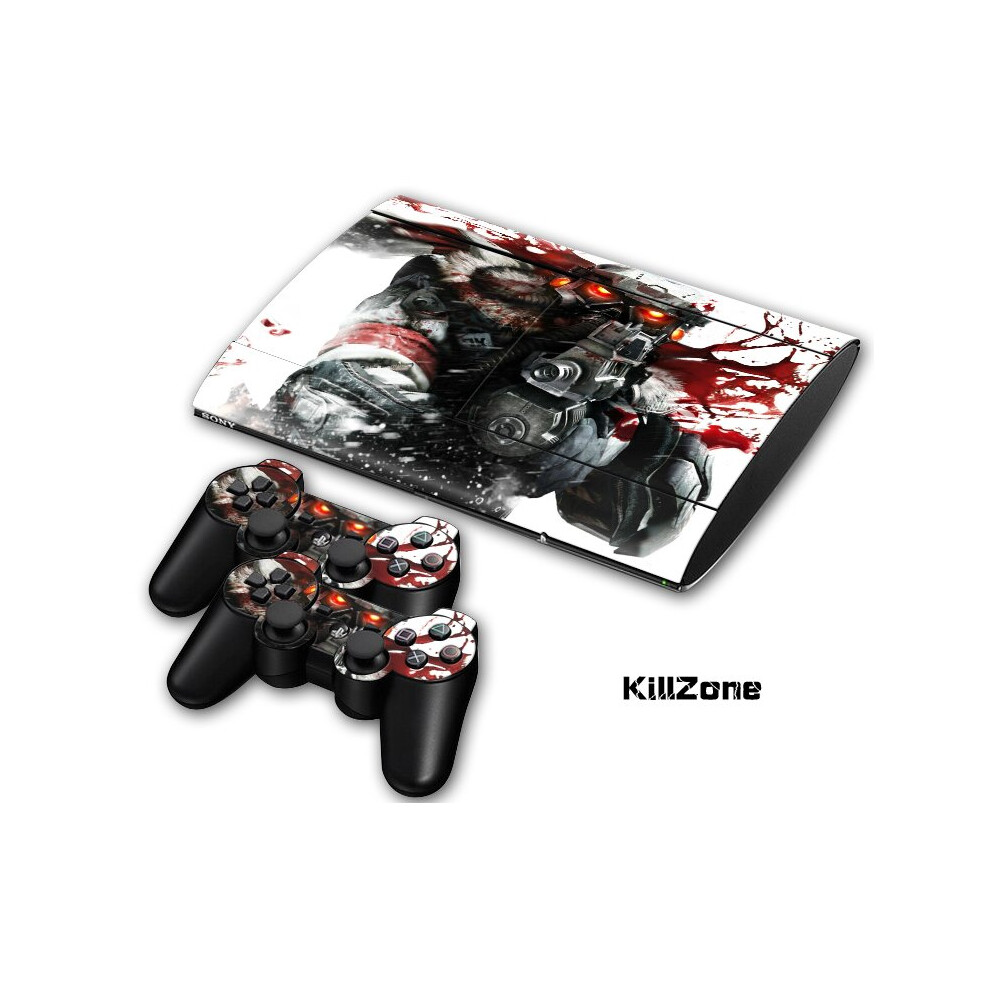 (Kilzone) Ps3 Super Slim Pvc Skin For Console + Controllers 5056543415370
