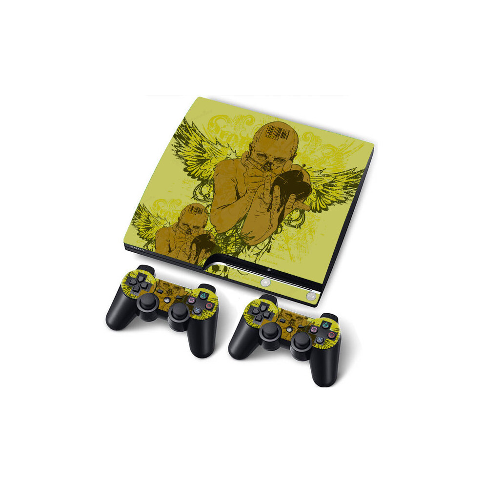 ( Angel) Ps3 Slim Pvc Skin Stickers For Console+Controllers Dark 5060450999748