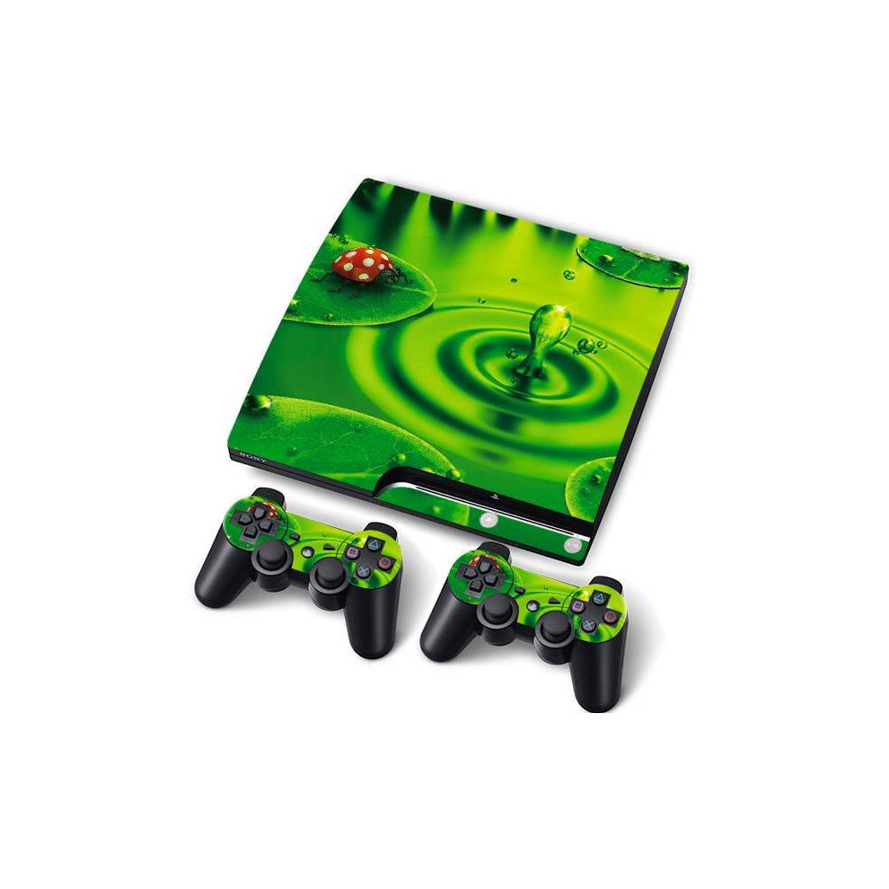 (Ladybird) Ps3 Slim Pvc Skin Stickers For Console+Controllers 5056543415332