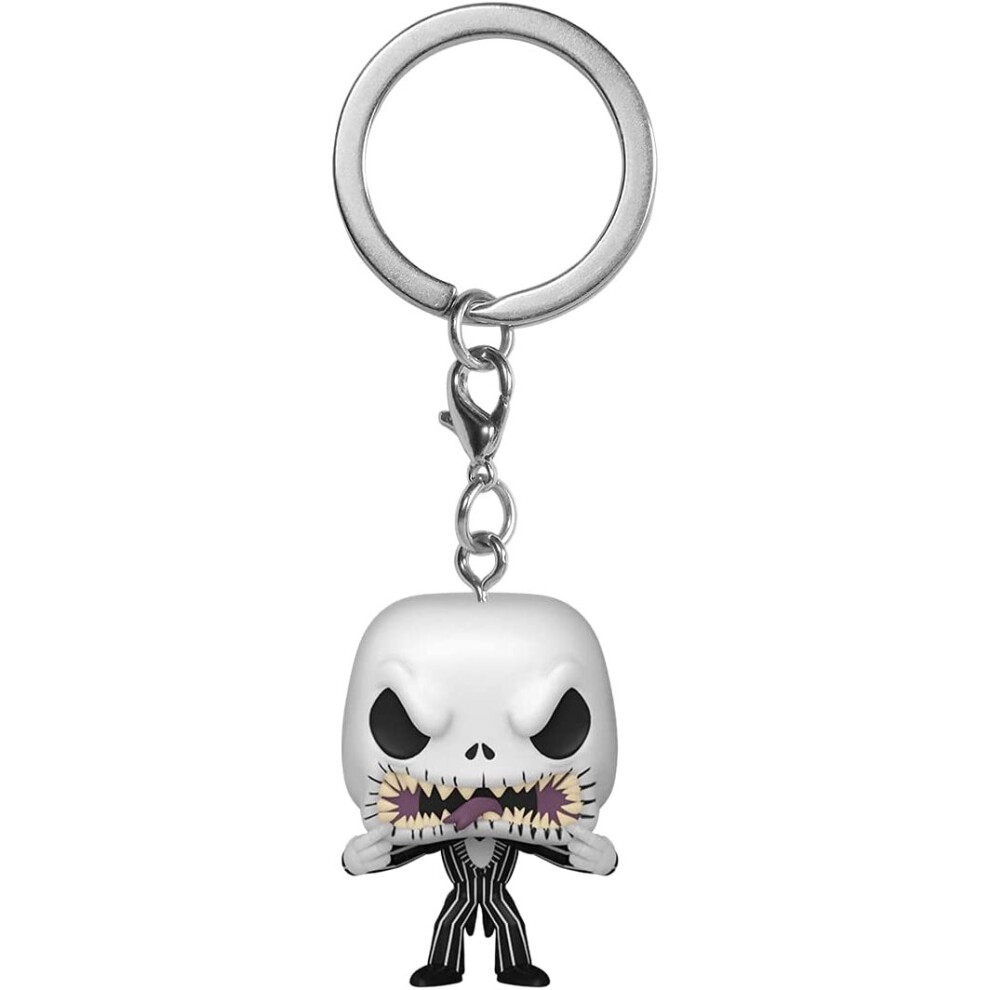 Photos - Keyring & Keychain Funko Pop! Keychain: The Nightmare Before Christmas Jack Scary Face Black 56922