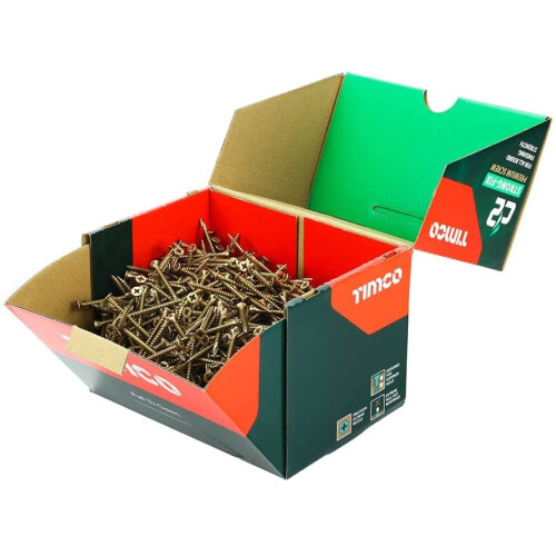 TIMco TIMCO – C2 Strong-Fix Multi-Purpose Premium Screws – Double Countersunk – Gold – Dual Angle Thread for Ultimate Performance –...