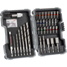 Zubehörset für Metall - BOSCH - 35 Teile - Robustes Plastik - Farbcodierung - Bohrer und Bits