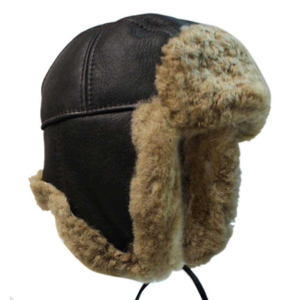 Infinity Leather Men's Navigator Raf Trapper Hat - Ginger - L - Image 2