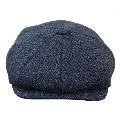 (M) Mens Peaky Blinders Tweed Gatsby Flat Baker Hat