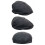 (XL) Mens Peaky Blinders Charcoal Flat Baker Hat 2