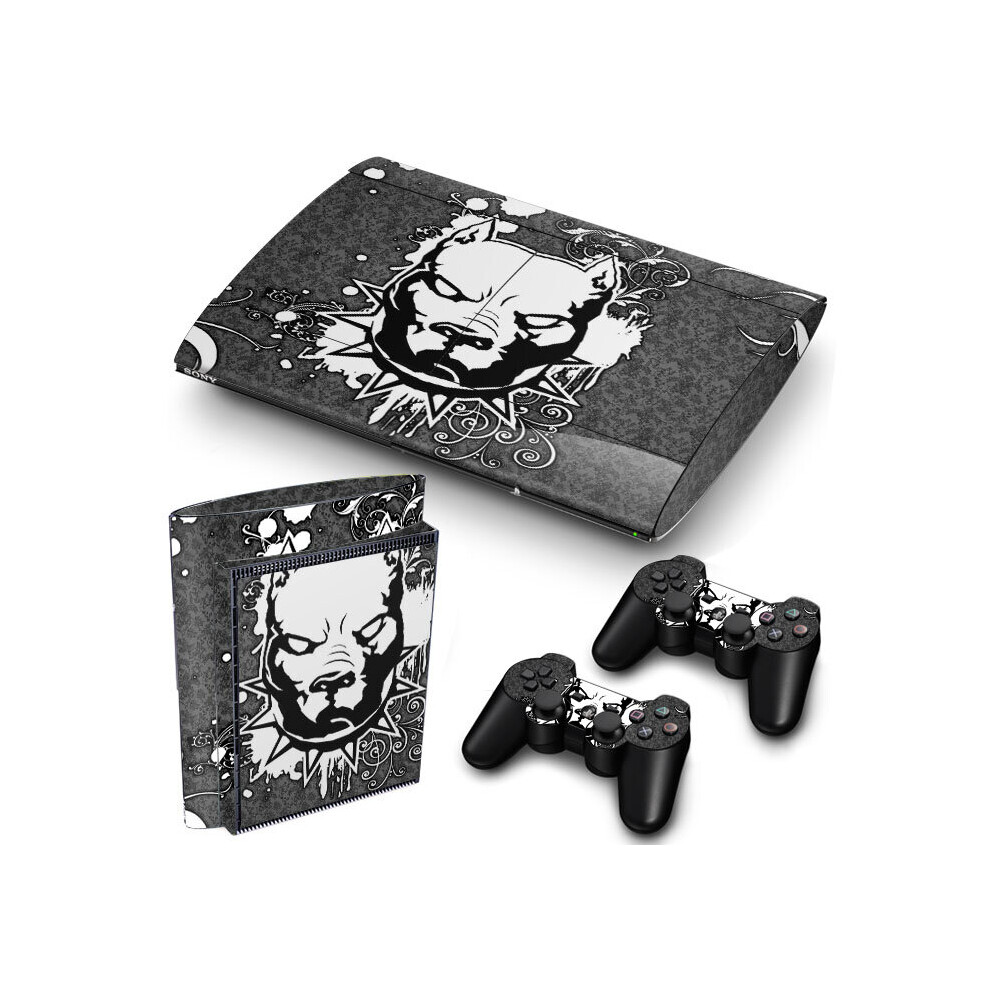 (Pitbull) Ps3 Super Slim Pvc Skin For Console + Controllers 5060406876345