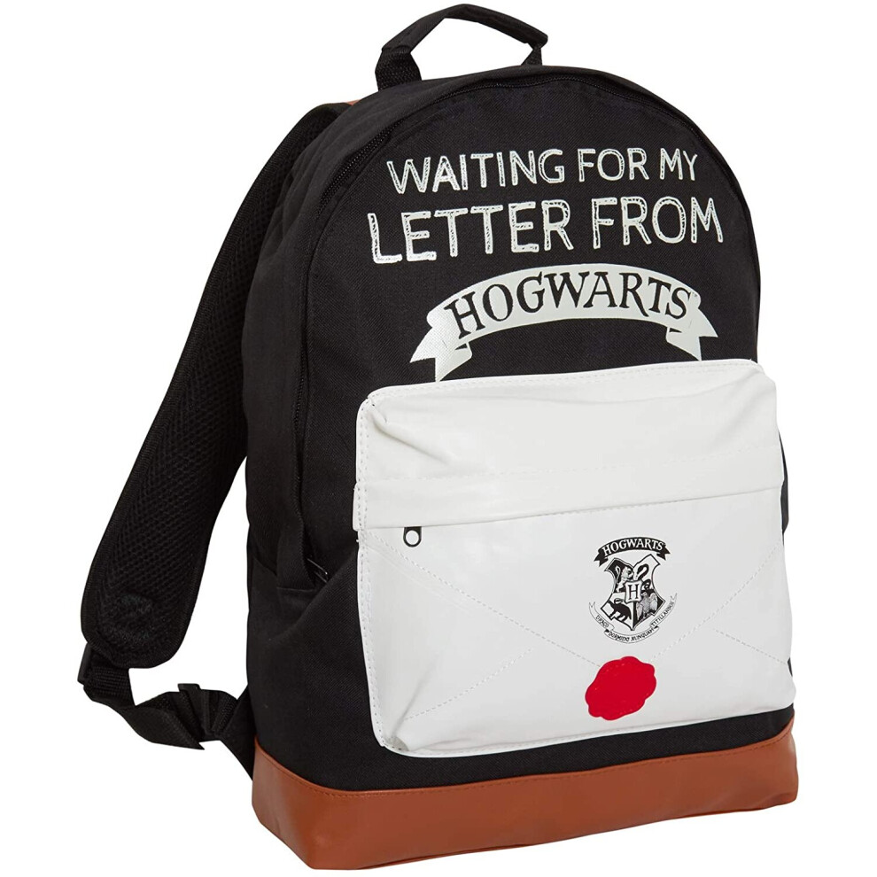 Harry Potter Hogwarts Letter Backpack Black/White