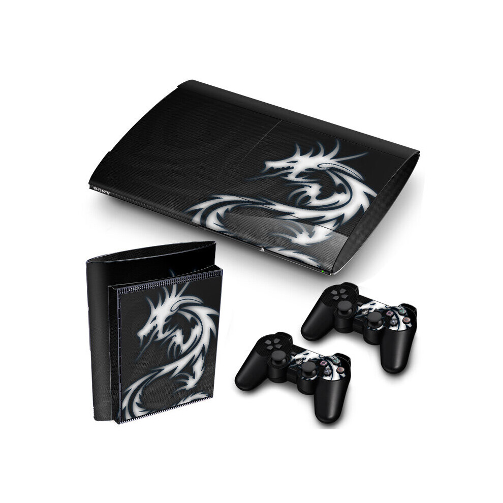(Dragon Tribal) Ps3 Super Slim Pvc Skin For Console + Controllers 5060406876369