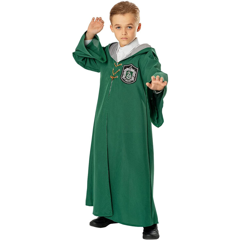 Rubies Official Harry Potter Slytherin Quidditch Child Robe, Kids Fancy Dress Green