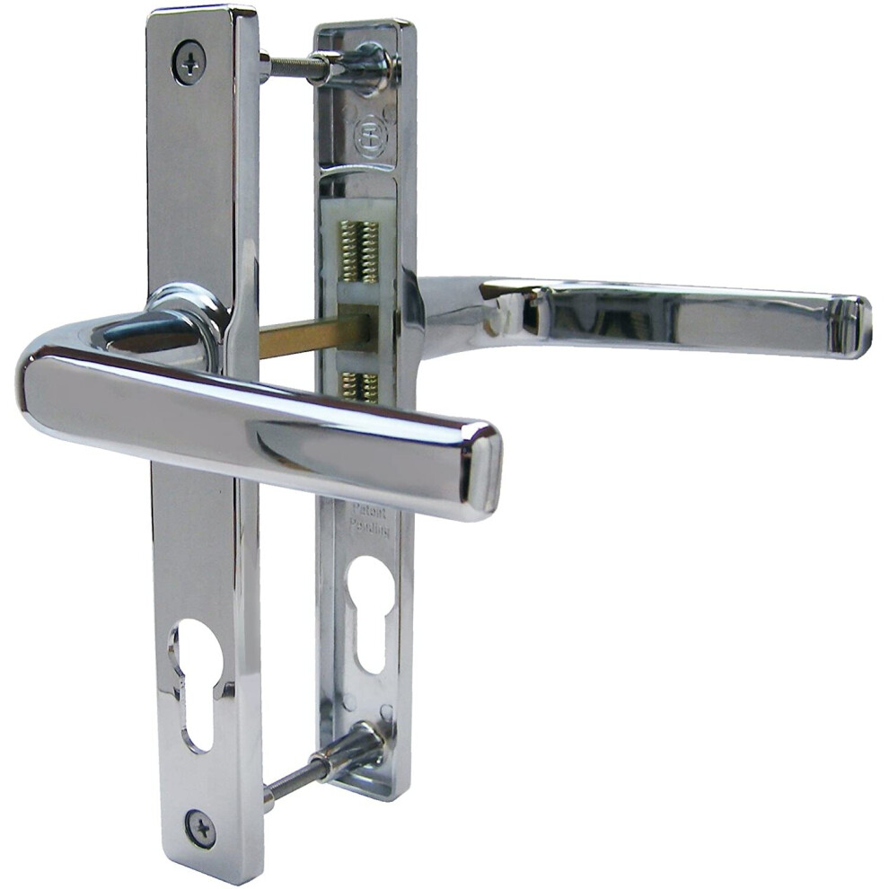 Ferco 70Mm Upvc Door Handle/Lever Lever Pair. Sprung 180Mm Centres- Chrome 5055906031387
