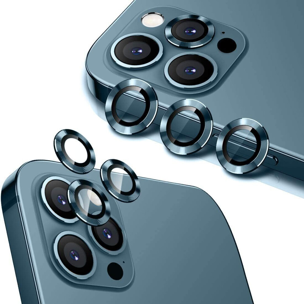 Compatible With iPhone 12  / 12 Mini - Set Of 2 Glass Camera Lens Protectors Black
