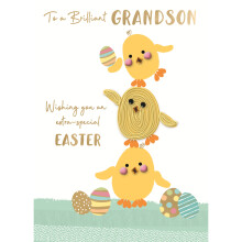 Brilliant Grandson Fun-Filled Hand-Finished Easter Card Autograph Greeting Cards