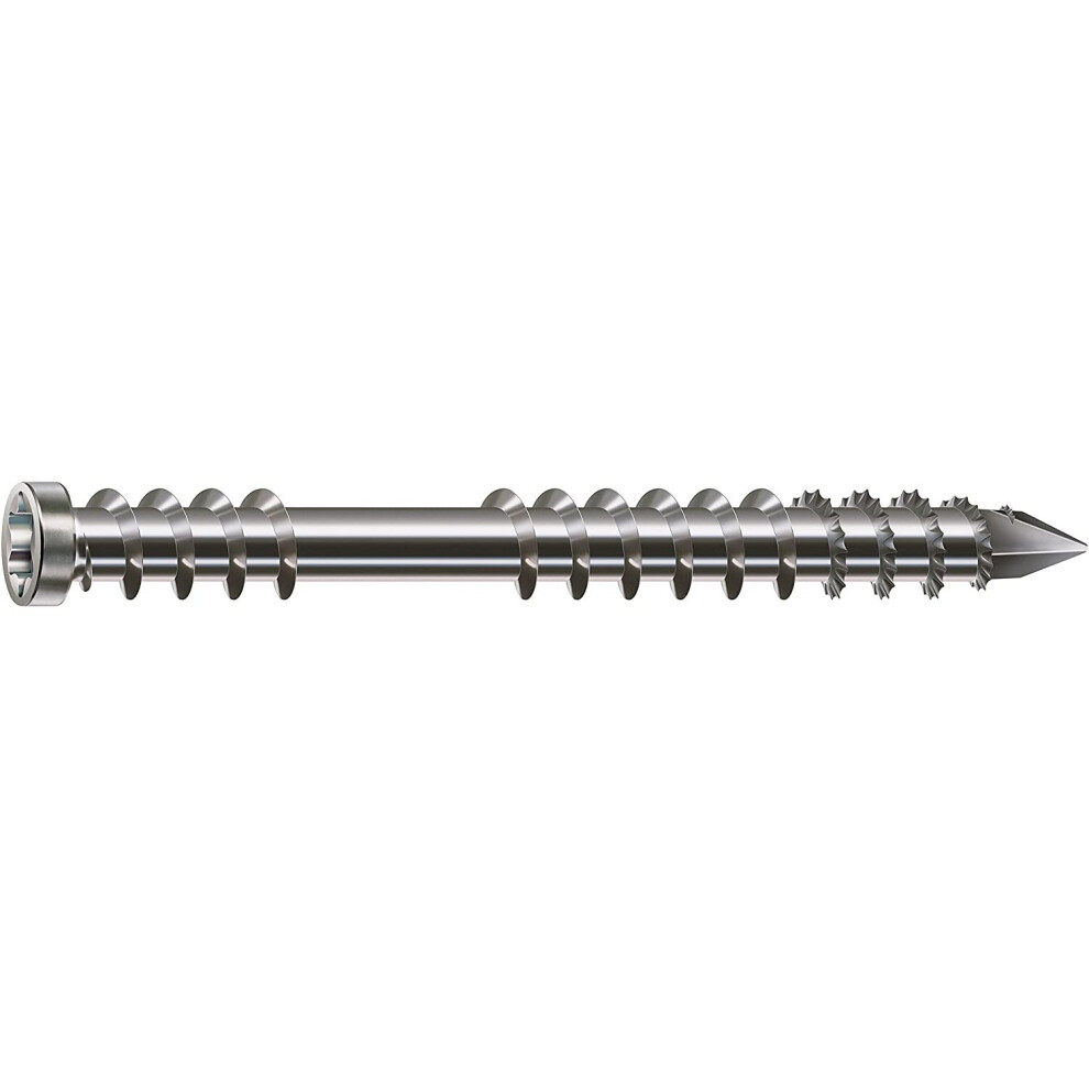Spax A2 Deck Screw, Cylinder Head, T-Star Plus, Fixing Thread, Cut Tip, 5 x 70 mm, Pack of 100