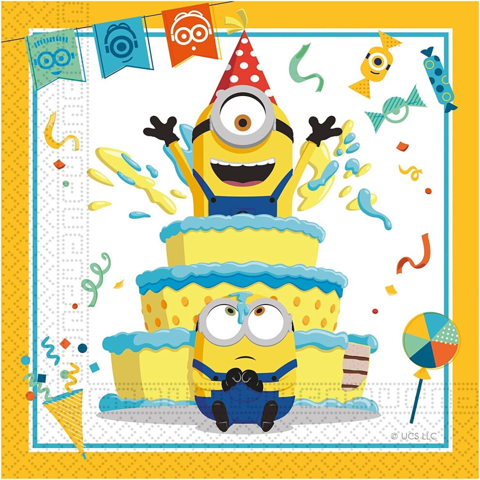 Procos Minions Rise Of Gru Pack Of 20 Party Napkins