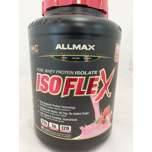 ALLMAX, Isoflex, Πραγματική Πρωτεΐνη Ισολατού, Strawberry, 5 lbs (2.27 kg)