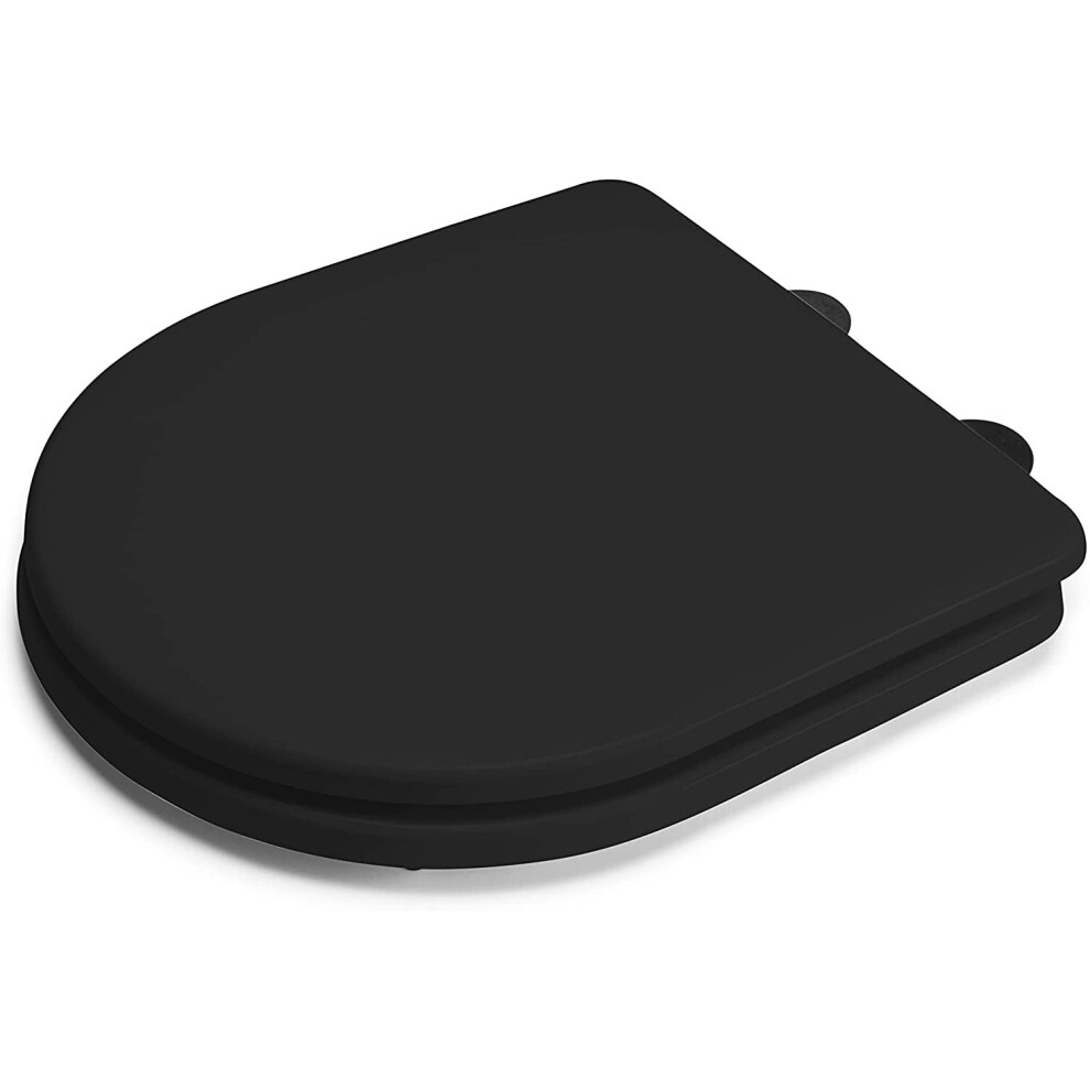 Croydex WL610321H Iseo Toilet Seat, Matt Black