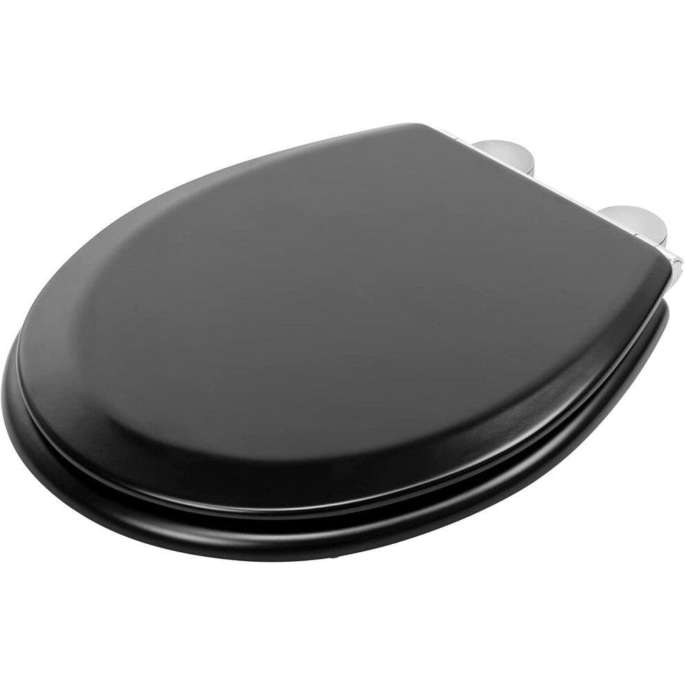 Croydex WL601121H Lene Toilet Seat, Matt Black