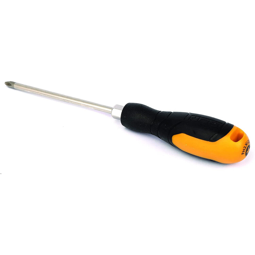 JCB - 6Pc Set of Screwdrivers - Includes Pozi and Flat Head Screwdrivers - Non-Electric Screwdriver Tool Set - Ideal...