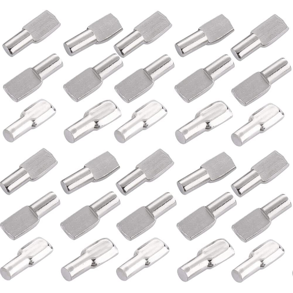 30 Packs Shelf Pins Shelf Support Pegs Flat Spoon Shape Shelf Pins Metal Book Shelf Bracket 5mm Shelf Support Pegs Spoon Shape...