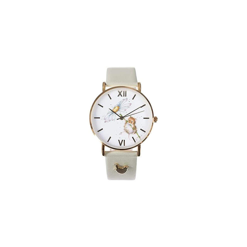 Wrendale Designs Mouse Watch Oops a Daisy Green Vegan Strap