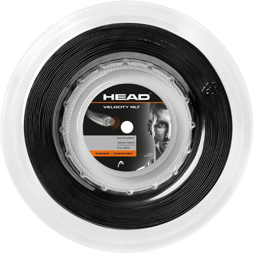 HEAD HEAD Unisex's Velocity MLT Reel Racquet String-Multi-Colour/Black, Size 17
