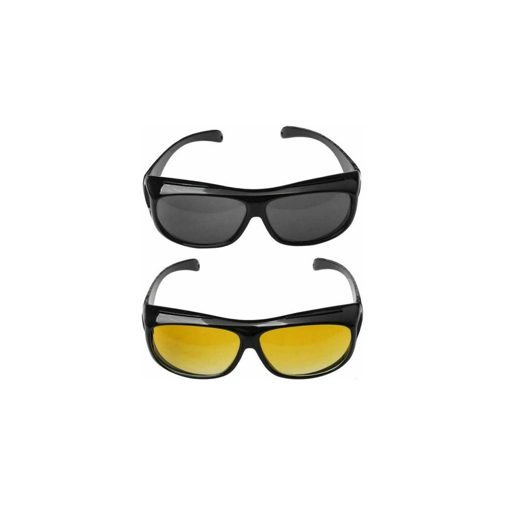 2 X HD Anti Glare Night Vision Driving Sunglasses HD Glasses UV protect Unisex