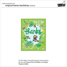 LAWN FAWN Tunsuri de gazon Personalizate Artizanat Die-Frunze tropicale Fundal alb