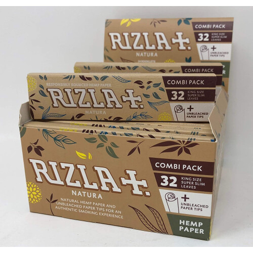 Rizla King Size Natura Combi Pack with Rizla's First Roach Tips (24 Packs) 2