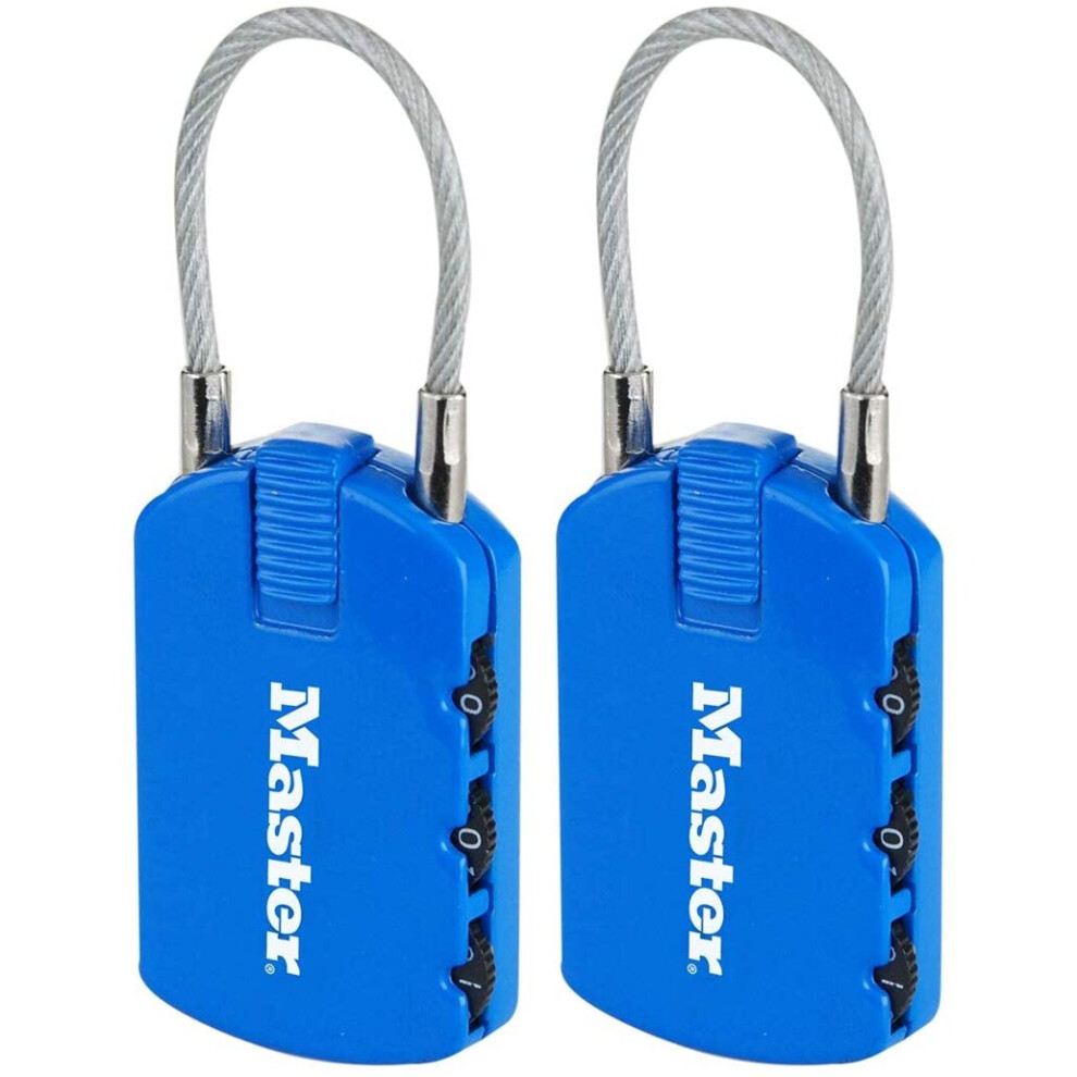 Master Lock 4684EURTCOL Pack of 2 Combination Padlocks with Address Tag, Random Color, 6,5 x 3 x 1,1 cm-image-OPC-P8YPMVH-NEW