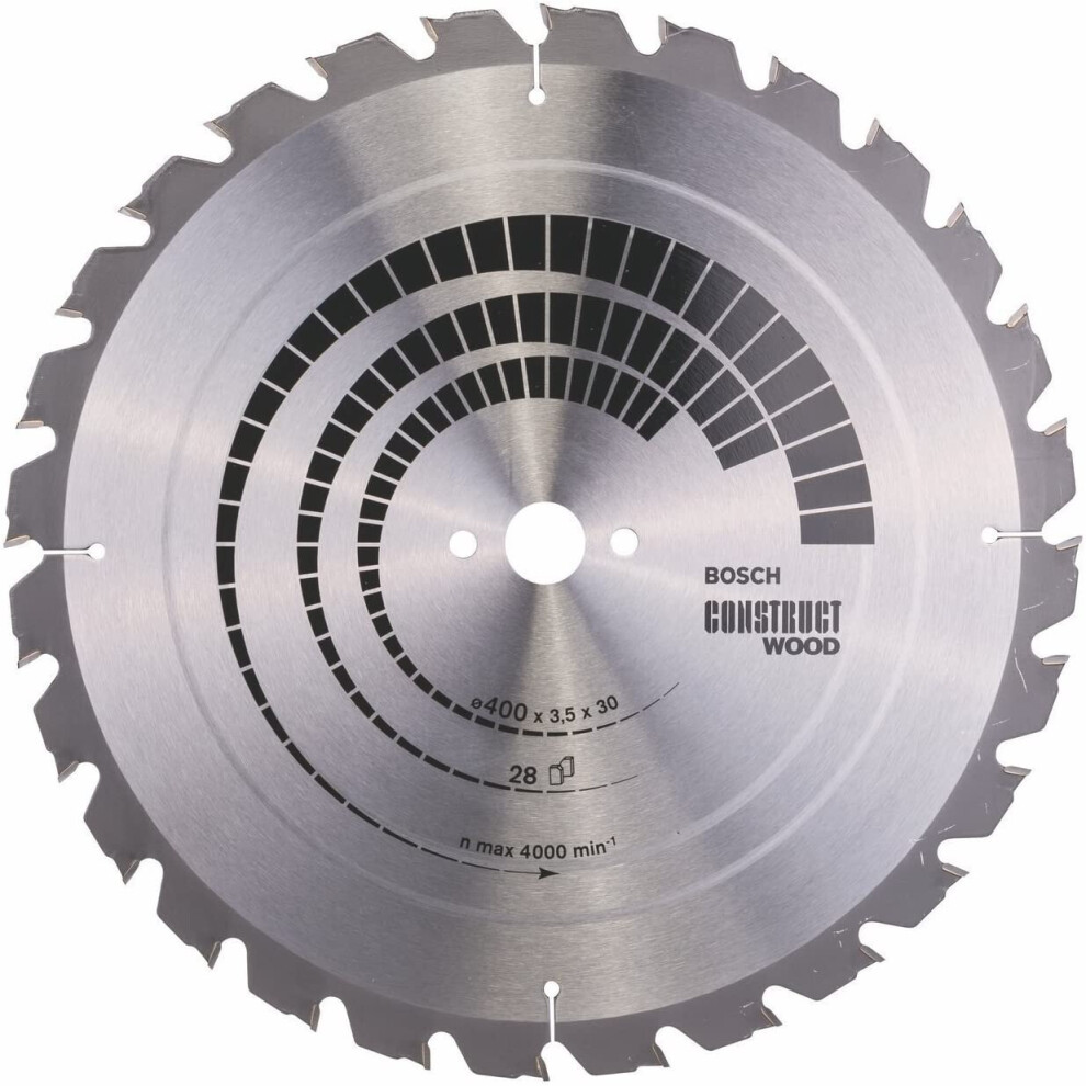 Bosch 2608640693 Wood Construct Circular Saw Blade, 400mm x 3.5mm x 30mm, 28 Teeth