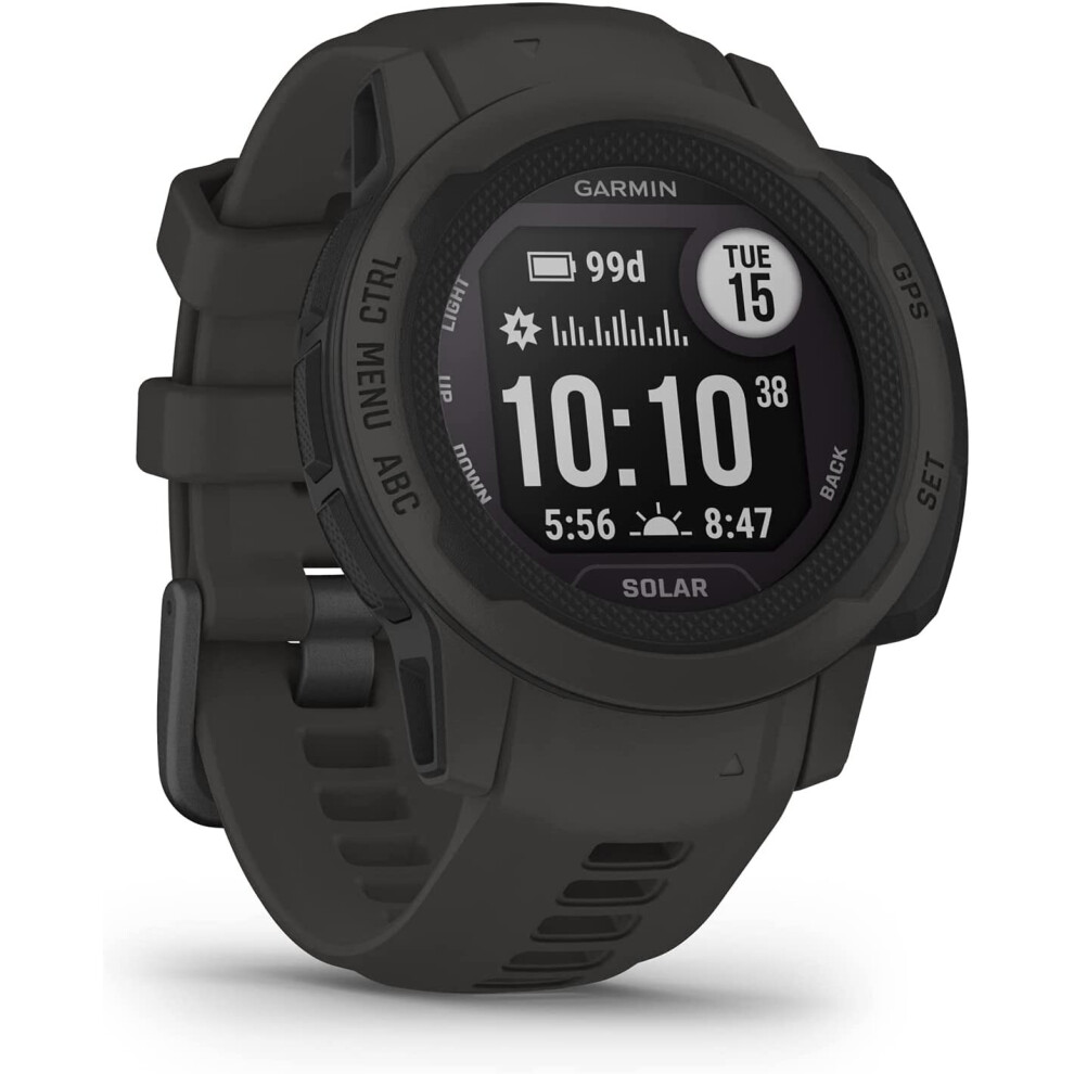 Garmin Instinct 2S Solar Rugged GPS Smartwatch, Graphite