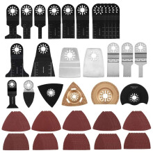 100pcs Mix Oscillating Saw Blades Set Quick Release Wood Cutting Multi Tool Blade Kit Professional Wood Metal Plastic Multitool Universal Fit for Fein