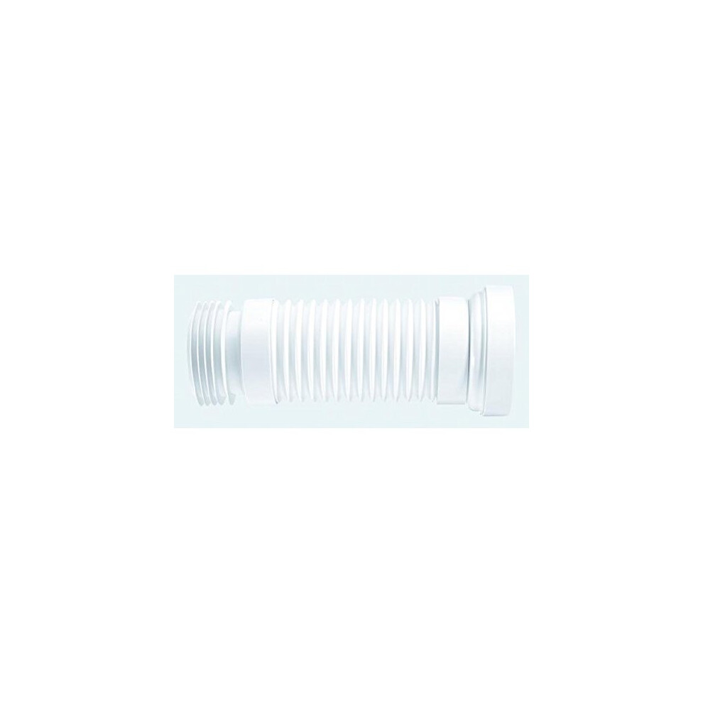 McAlpine WC-F26R Straight Flexible WC Connector, White